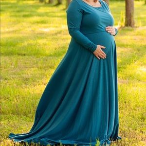 Plus Size Maternity Photography Maxi Dress